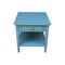 International Concepts Rectangle Spencer End Table, 24 W, 24 in L, 25 in H, Wood, Antique Rubbed Ocean Blue OT32-8E - alternate 2